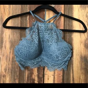 NWOT VS PINK high neck racerback lace push up bra